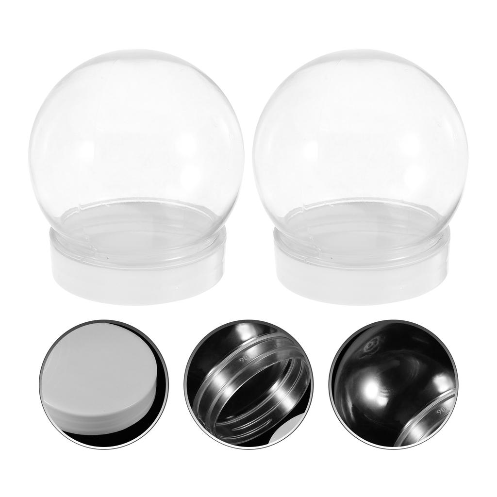 Water Globe Jars Transparent Snowball Clear Display Case Candy Small with Lids Child