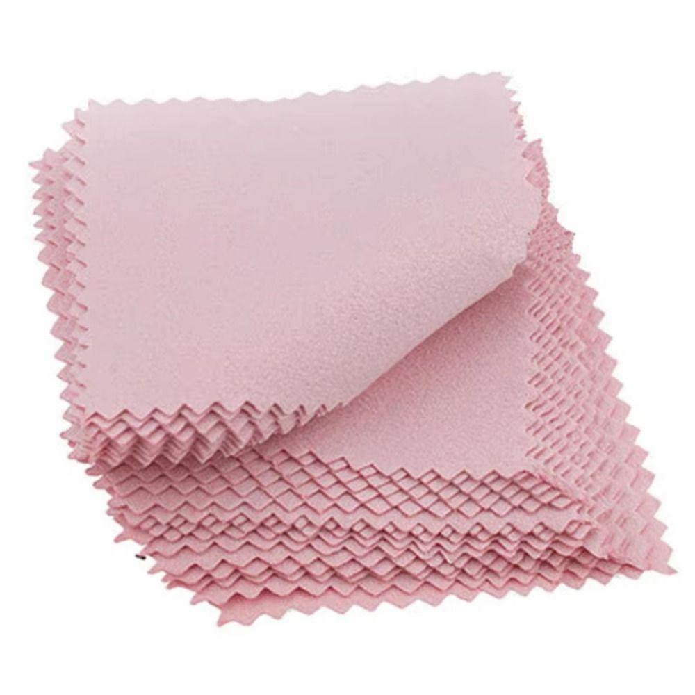 50Pcs 8x8cm Jewelry Cleaning Cloth Reusable Cleaning Polishing Cloth  Silverware Care