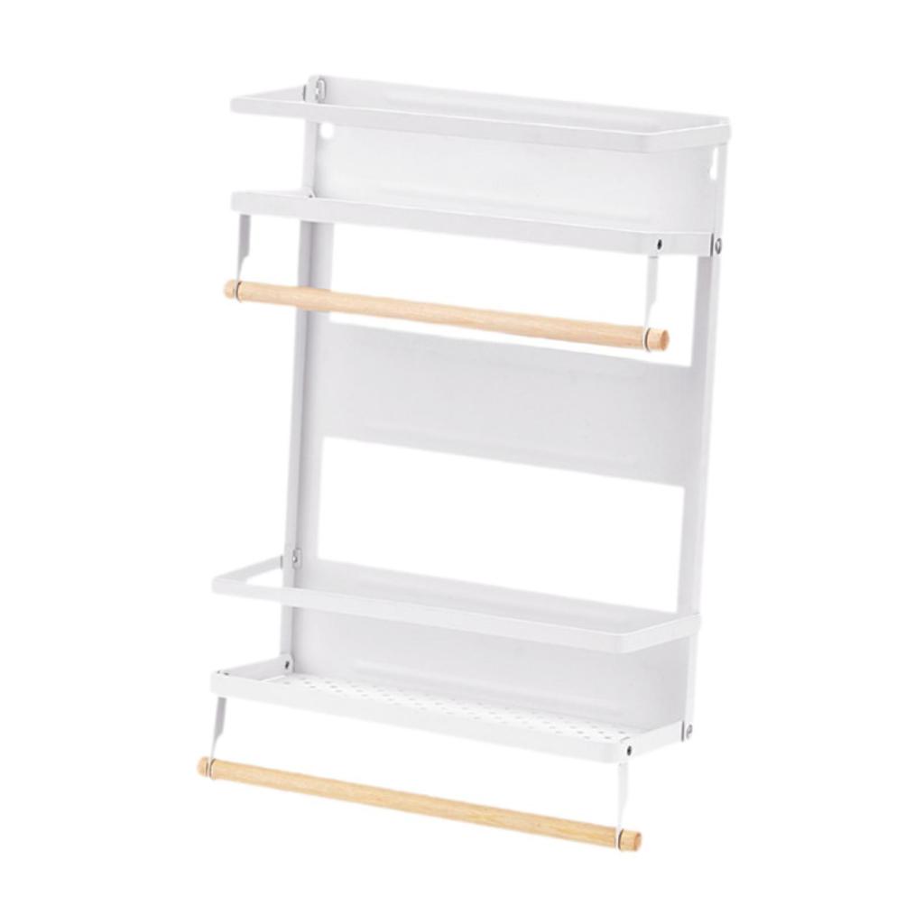Magnetic Spice Rack Hanging Organizer Multipurpose Sturdy Metal Kitchen Storage Shelf for Jars
