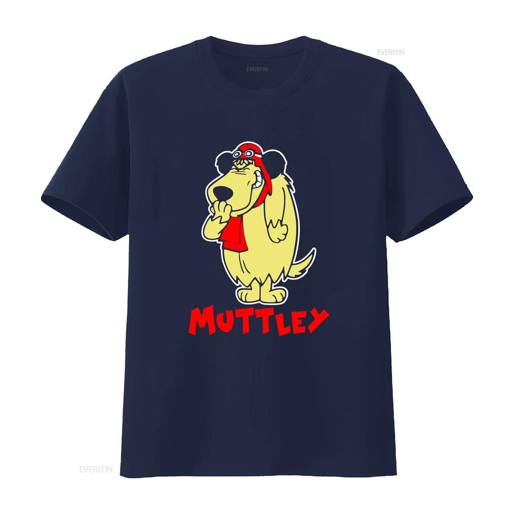 Muttley T-Shirt Vintage Gewaschen Atmungsaktiv Unisex Designer-Kleidung Bequem Streetwear Stilvoll Dehnbar Grafik Weich