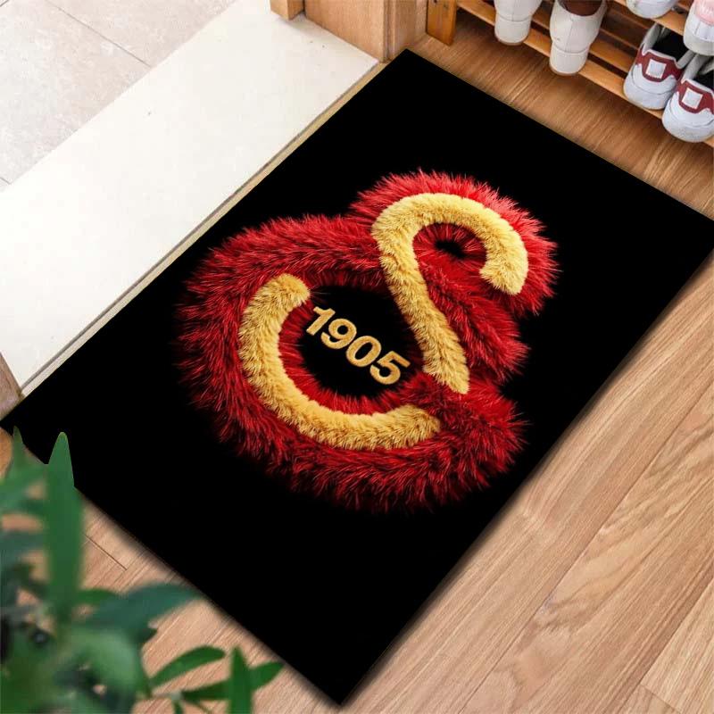 Tappeto Galatasaray S per Soggiorno Camera da Letto Casa Decorazione Divano, Tappetino Antiscivolo per Giochi Bambini