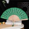 Lace Hand Fan Elegant Lace Folding Fan with Tassel for Women Vintage European Dance Performance Prop Portable Fan Summer