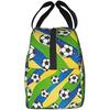 Brasil Futebol Lunch Bag for Women Men,Insulated Lunch Box for Adult Reusable Lunch Tote Bag for Work, Picnic, School or Travel