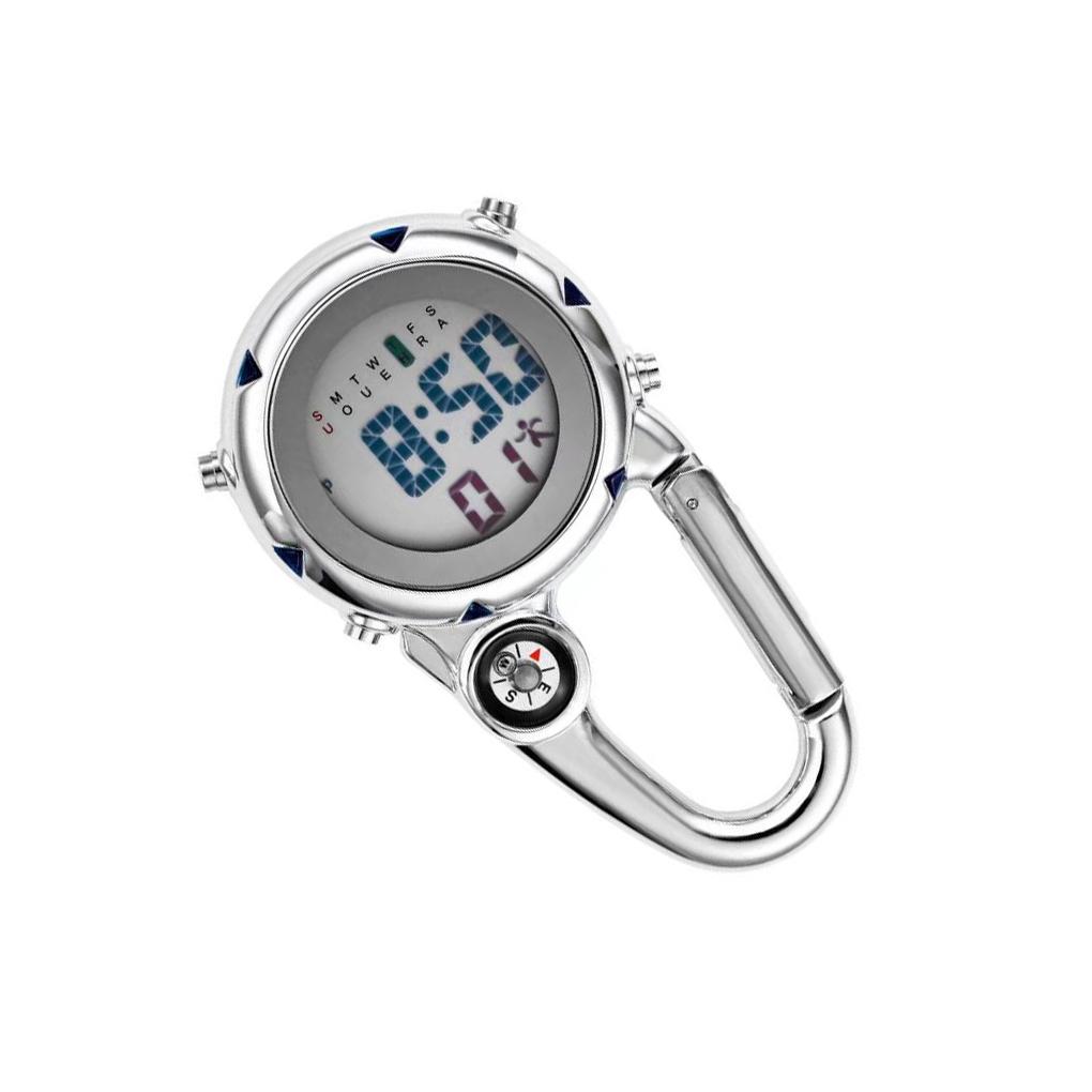 

Carabiner Clip Watches Clock Luminous Multi-function Watch Temperature Clocks синий