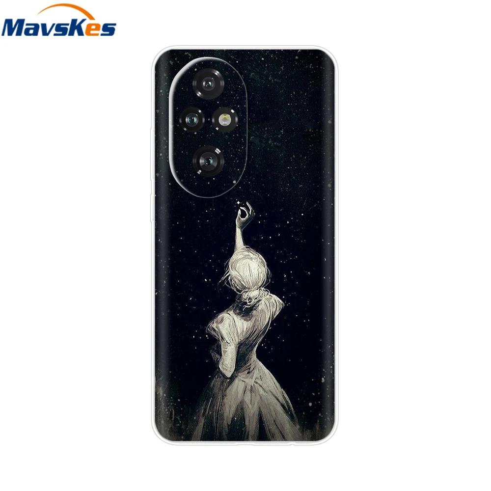 Für Honor 200 Hülle Niedliche Cartoon Silikon TPU Weiche Handyhüllen für Für Honor 200 Pro Honor200 Lite Transparente Capas Honor200