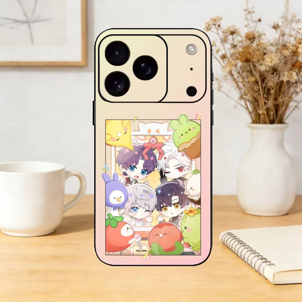 

Игровой Милый Любовь И Глубокий Космос Чехол Для Телефона Для iPhone 17,16,15,14,13,12,11 Plus,Pro Max,SE4 Мягкий Силиконовый Черный Чехол iPhone13PRO