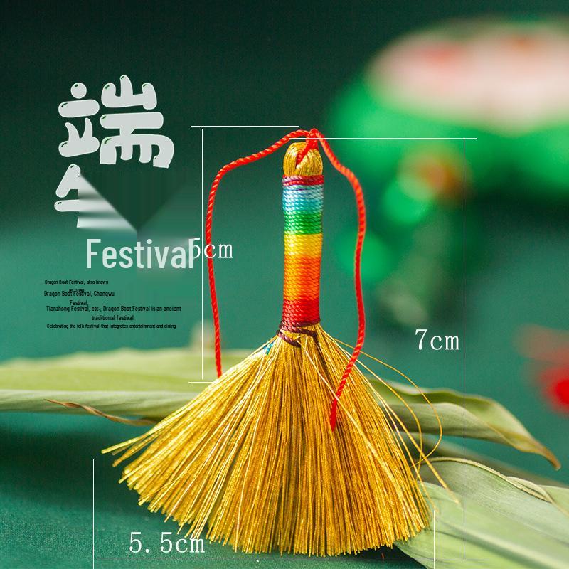 Handmade Dragon Boat Festival Mini Broom Ornament for Calming Babies