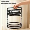 Elegant Moving Dressing Tray With Jewelry Hangers And Open Shelf For Perfumes Creams Makeup