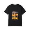 White T Shirt with Sunset Field and Poguva Text Print Casual Wear for Men and Women