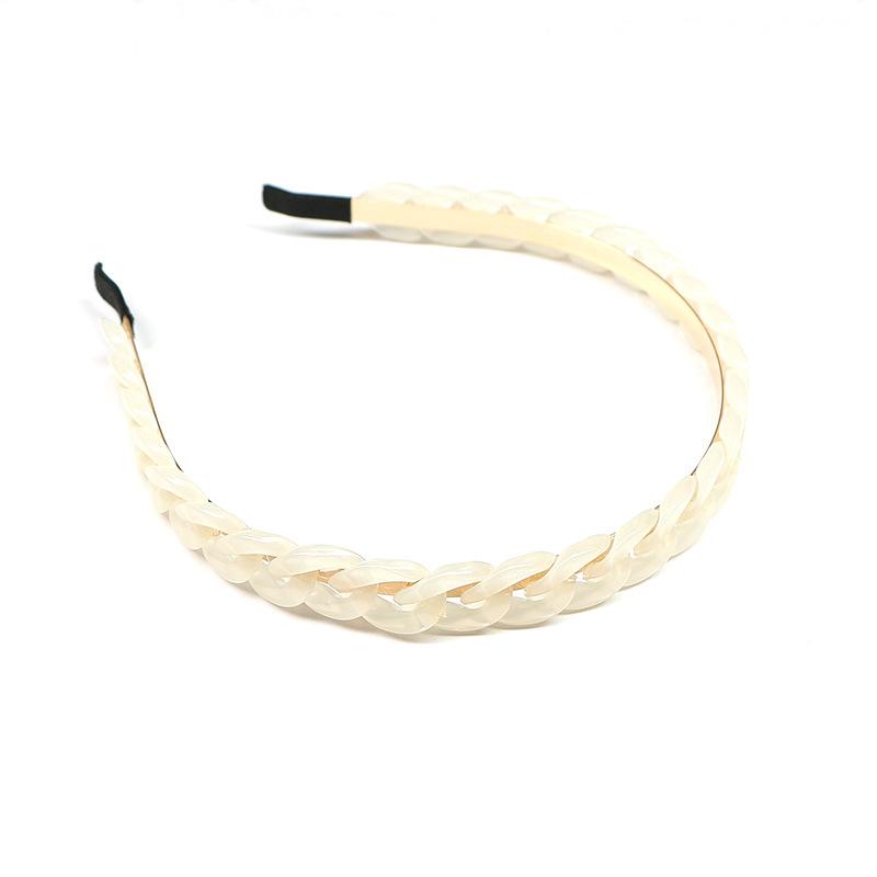 Tie Dye Chain Acetic AcidTwisted Braid Hairband Acrylic Headband  for Women Girls Hair Accessories