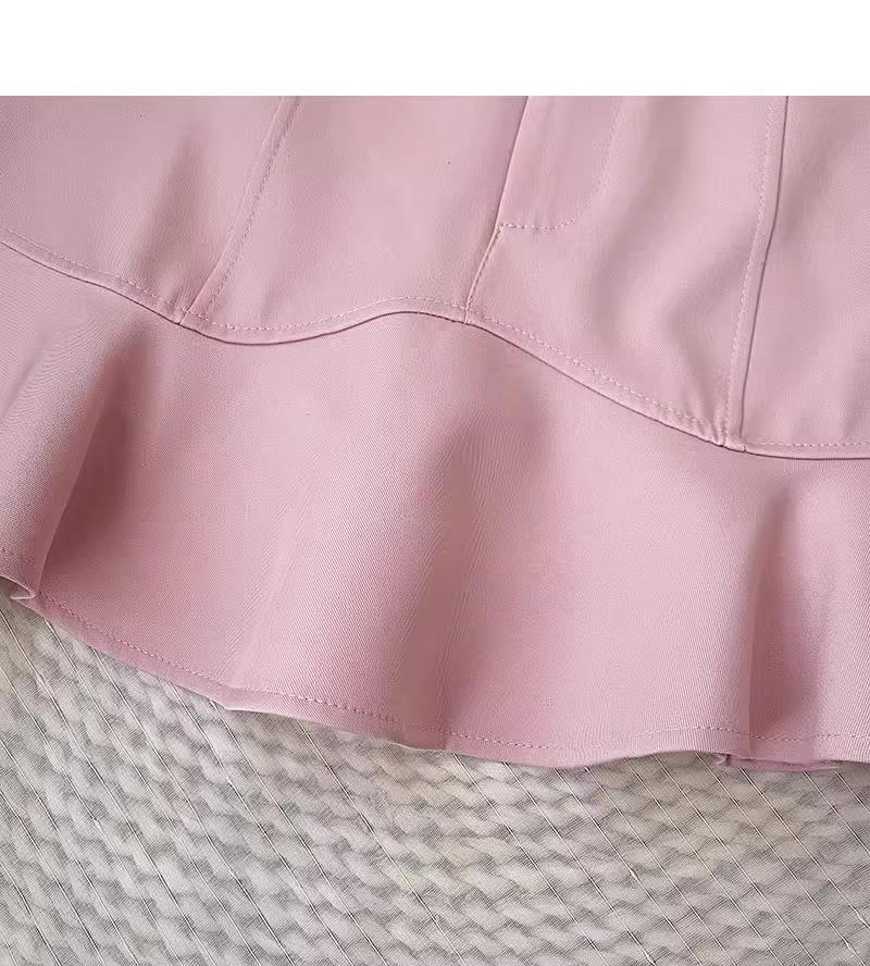 Women's High-Waist Ruffled Fishtail Skirt - Spring 2024 Korean A-Line