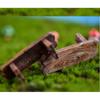 Mini Dollhouse Miniature Wooden Bench Wooden Stool Fairy Garden Miniatures Decor  Kids Gift