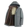 Inkpoo Winter Short Down Bench Coat with Detachable High Fleece Outdoor Office Size M Men's Coat, Hood, Neck, Lining, Padded, Warm, Windproof,