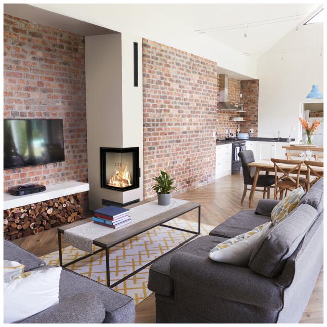 Smart Steel Fireplace KRATKI MBN Left 10 kW Ø 200 MSK