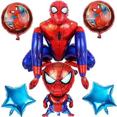6x New Spiderman Birthday Party Decorations-3D Spiderman For Kids Birthday Party