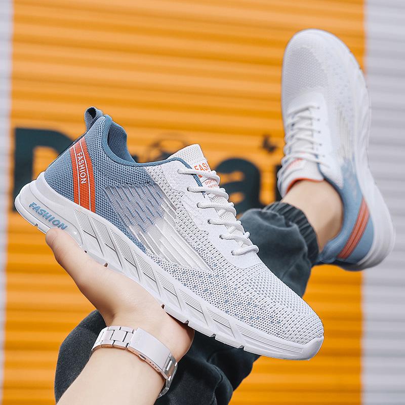 New Men's Sneakers Summer Mesh Casual Running Lace Up Soft Sole Tennis Men Breathable Fashion Sports Shoes Zapatillas Hombre
