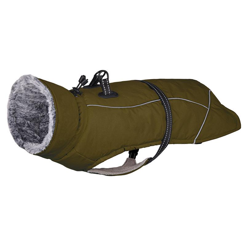 

Зимняя куртка для собак, водолазка, теплая одежда для собак, водонепроницаемая, для средних и больших собак, пальто для золотистого ретривера, добермана, одежда для домашних животных XL зелёный