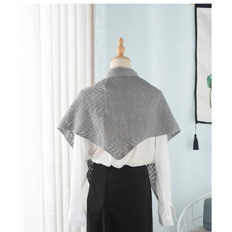 Spring Summer Knitted Triangle Scarf Dual Use Shawl Head Wrap