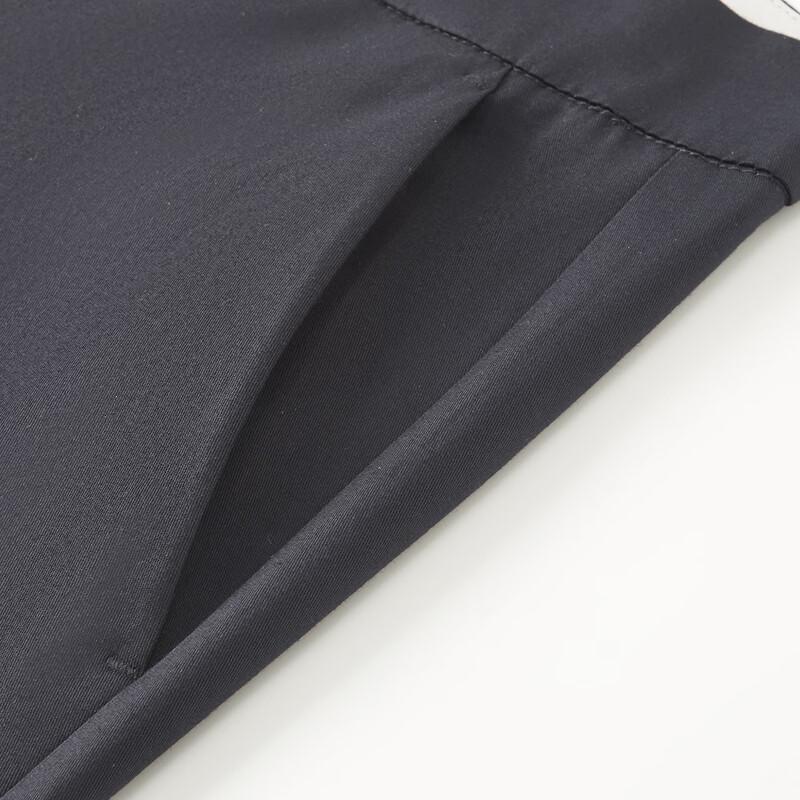 FIRS Men's Silk-Blend Straight Fit Business Casual Trousers