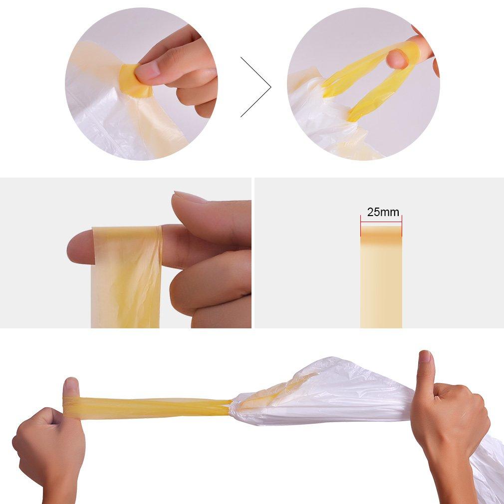 Meidong Garbage Bags 50L Garbage Bags Strong Big Unscented Bags Rolls 115 Eco-friendly (5 Counts)