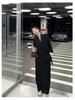 Women's Spring & Autumn Loose Fit Blazer and Wide-Leg Pants Set