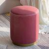 Nordic Stool Luxury Modern Living Room Furniture Ottoman Portable Soft Round Design Stool 1-person Interior Removable Ottoman