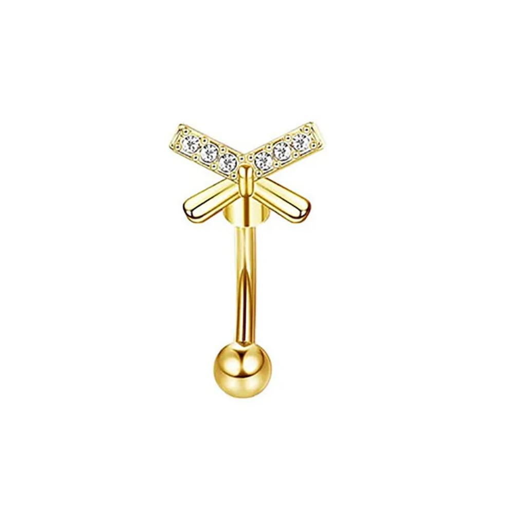 1Pc 16G Curved Barbell Piercing Jewelry for Eyebrow Lip Daith Tragus Helix Rook Cartilage Earring
