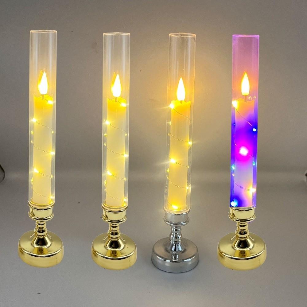 Luminous Flameless Candle Lamp Flickering LED Taper Candles Atmosphere Light  Wedding Party Decor