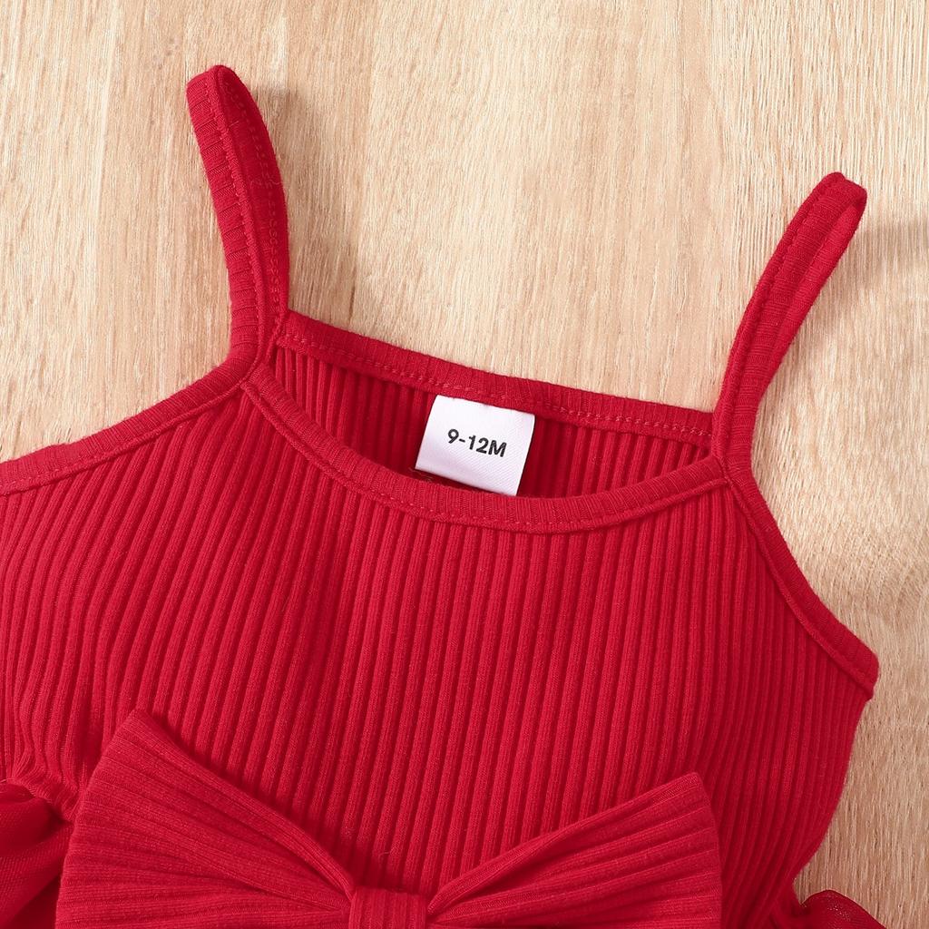 بدلة فستان طفلة حلوة صيفية طفلة 6 أشهر - 3 سنوات بدلة جاكيت جينز قصير + تنورة توتو شبكية بحمالة عنق