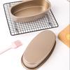 Goldene Ovale Antihaft-Kohlenstoffstahl-Kuchenformen (3 Pack)