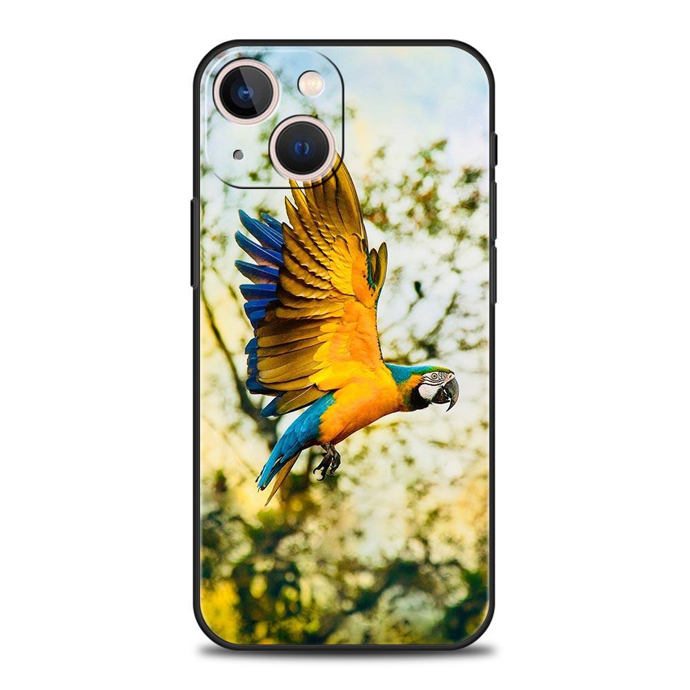 

Parrot Bird Phone Case For iPhone 17 16 15 Pro Max 11 12 13 14 7 8 Plus SE 2020 X XR XS Cover Soft Black iPhone 11Pro Max
