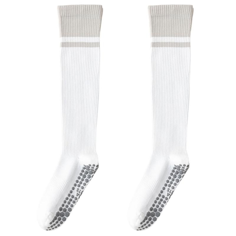 

Женские спортивные носки до колена, отводящие влагу, дышащие, компрессионные, для йоги, с захватами, для тренировок и спорта белый