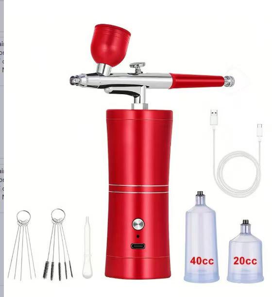 High-Pressure Nano Oxygen Injector & Airbrush Hydration Instrument for Beauty & Nail Art