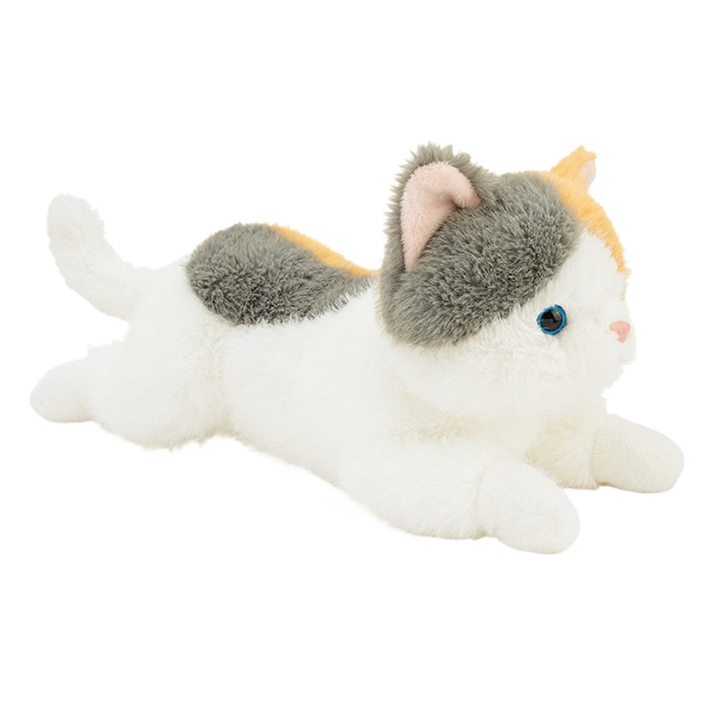 30Cm Fluffy Striped Cat Plush Doll Kitten Toy Cartoon Cute Cushion Pillow Home Decoration Children'S Gift Toy
