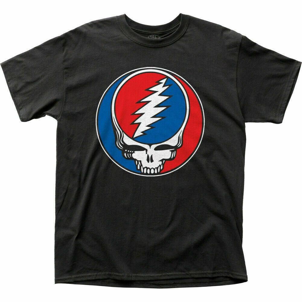 Grateful Dead Steal Your Face T Shirt Mens Licensed Rock N Roll Band Tee Black S