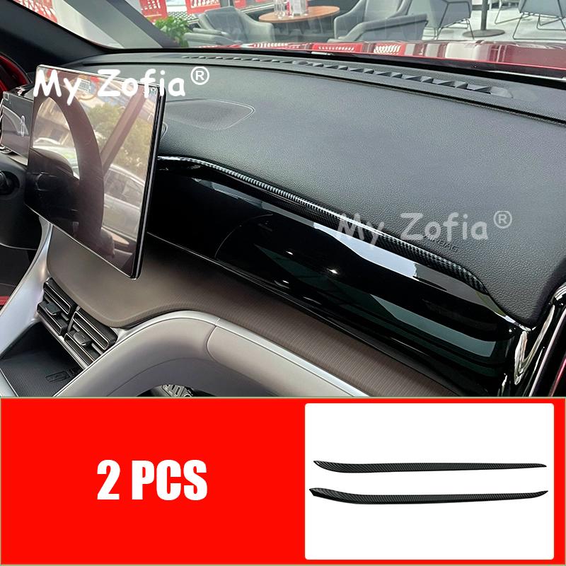 For BYD Sealion 5 DMI 2025 2026 Car ABS Carbon Fiber Grain Interior Decoration Button Panel Cover Trim Stickers Accessories