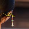 Vintage Black Wooden Flower Tassel Hair Stick for Women  New Chinese Style Hairpins Hair Chopsticks Hair Accessories Gift