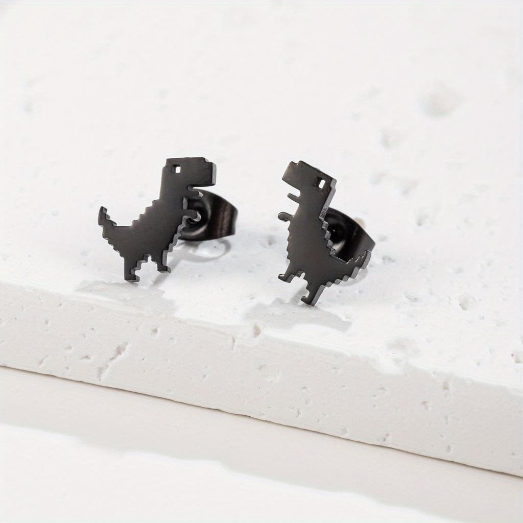 Nové Módní Minimalistické Mini Náušnice s Dinosaury 1 Pár Roztomilý Styl Dámské Dívčí Šperky Denní Doplňky Volba Dárku