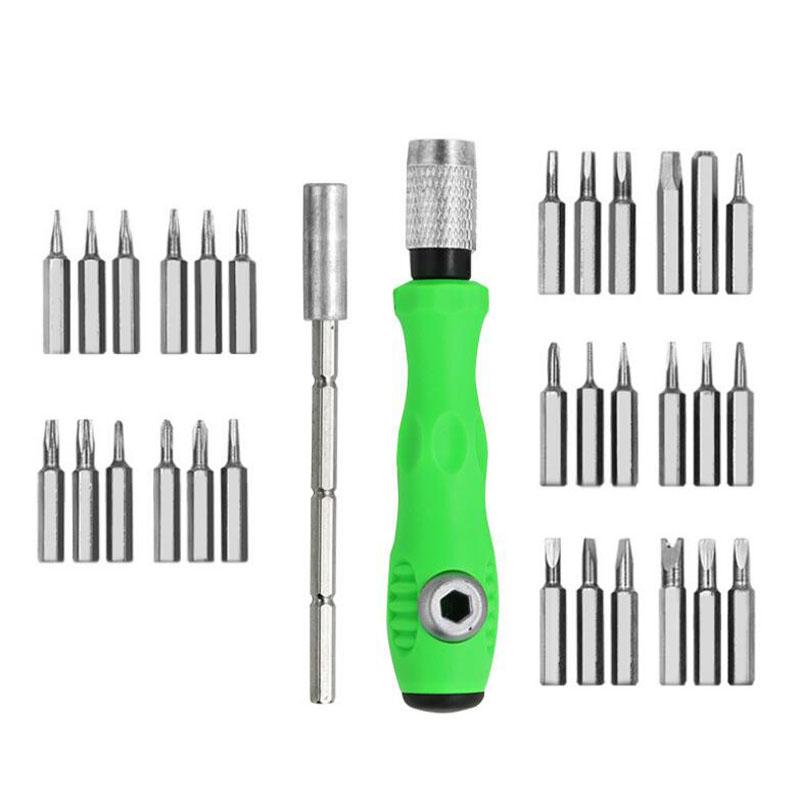 32 In 1 Multifunctional Screwdriver Set with 30 PCS Torx Phillips Magnetic Screw Driver Bits Mini Repair Tool for Phone Watch PC