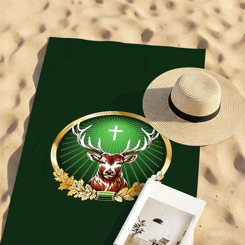 Marca J-Jagermeister-S Liqueur Digestiva Asciugamano Sportivo Asciugatura Rapida Attrezzatura da Viaggio Campeggio Resistente alla Sabbia Morbido Leggero Grande Asciugamano da Spiaggia