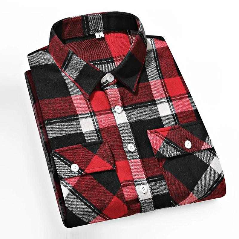 Men's Checkered Shirt with Loose Fit and Oversized Casual Floral Shirt