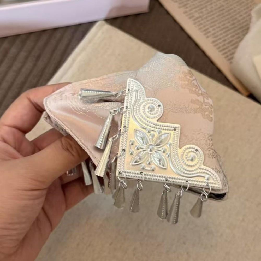 Flower Bow Design Satin Triangle Hair Claw Triangle Shape Hair Accessory New Shark Clip For Women