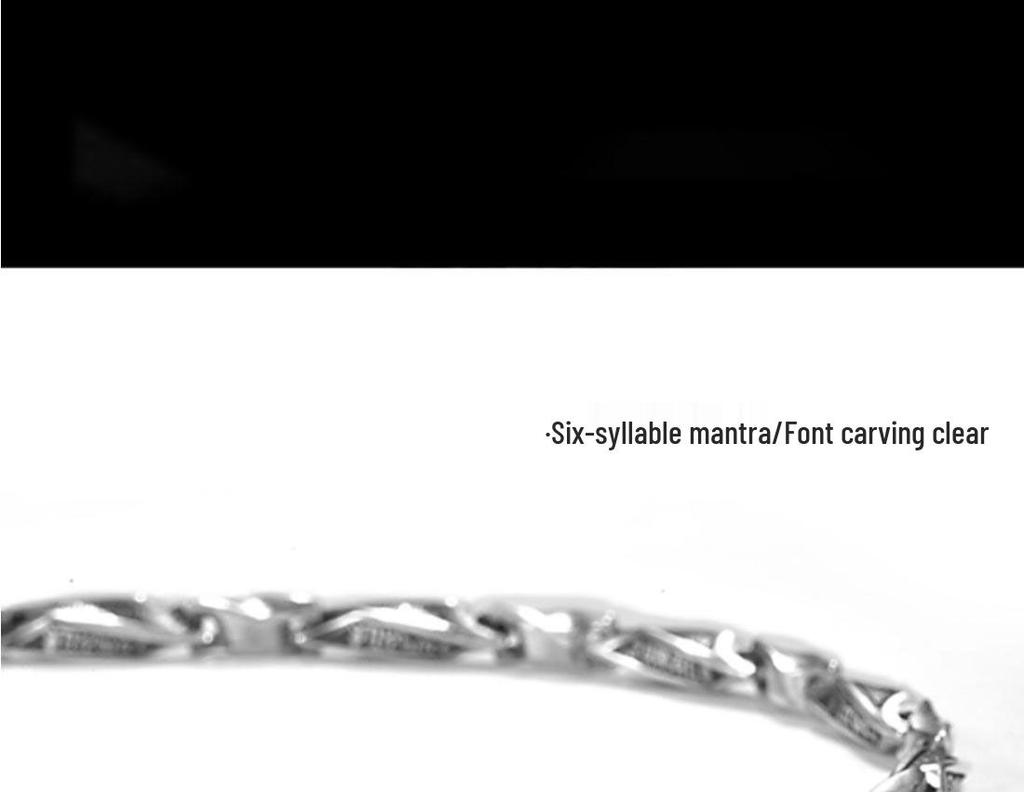 925 Sterling Silver Möbius Men's Vintage Mantra Necklace - Retro, Handsome, and Versatile