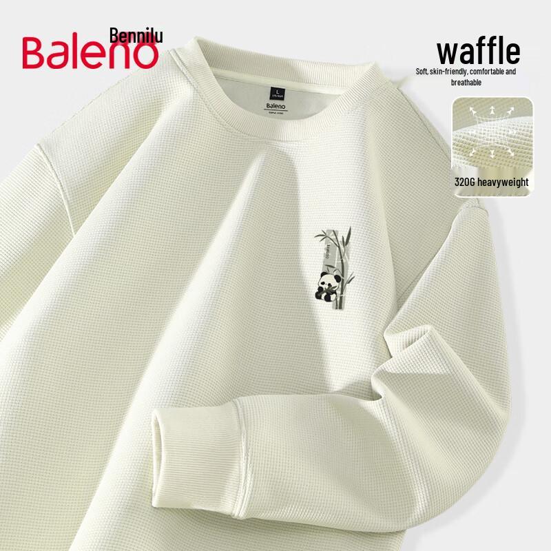 

Мужской свитшот Baleno с вафельным переплетением и принтом панды, с круглым вырезом XL