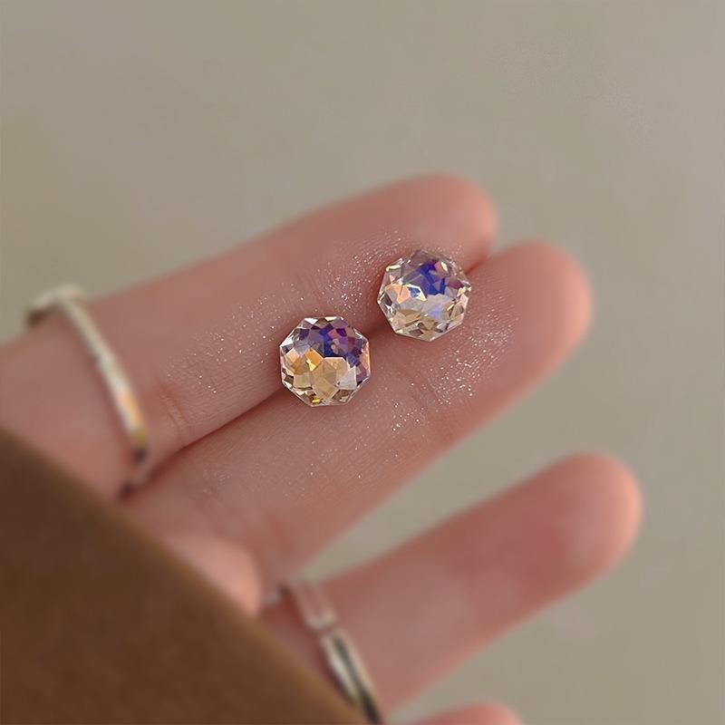Gold Ring Earrings Women's Ear Buckles Light Luxury High-end Earrings Autumn and Winter Ring Earrings