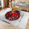 1pc Fire and Blood Office Carpet Chair Mats, Home Decor Mat | Fantasy Theme Mat | Durable Mat, Dragon DecorB09