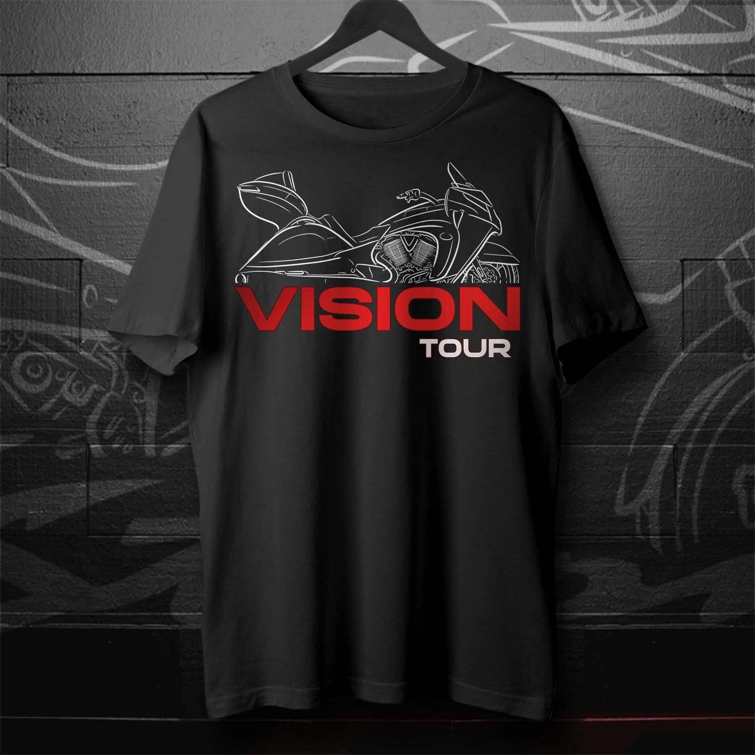 

Black men s and women s T-shirt Victory Vision Tour 2008-2018 Motorcycle XL