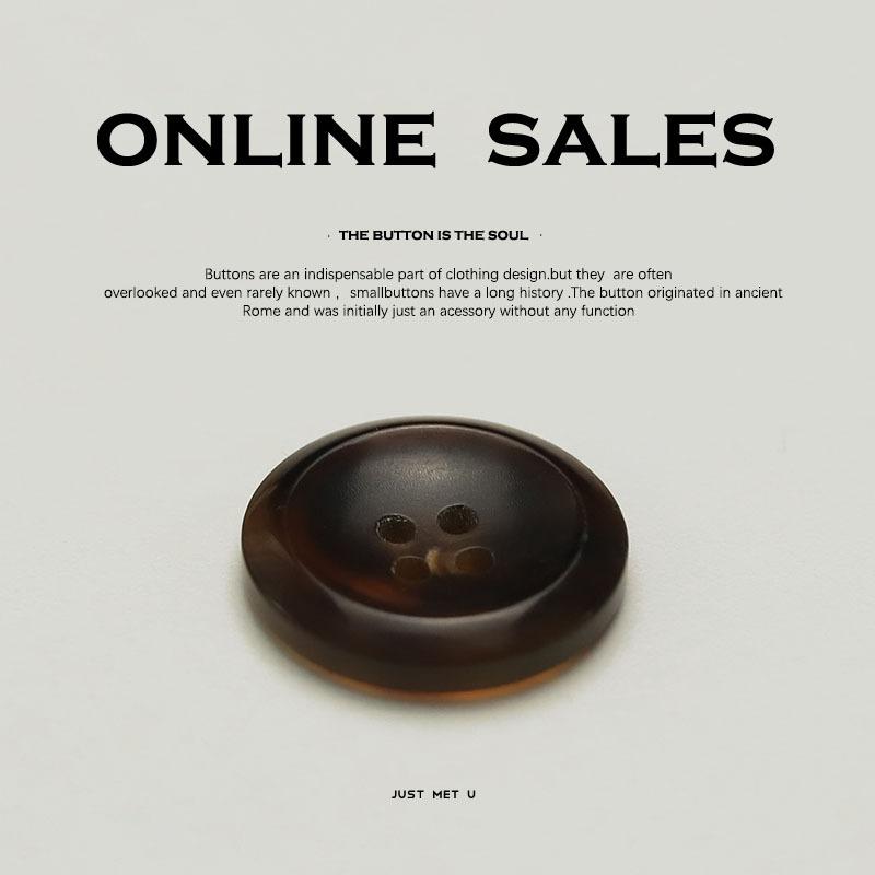 Real Horn Four-Eye Button Blazer Men'S And Women'S Clothing Buttons High-Quality Coat Trench Coat Jewelry Accessories Buttons