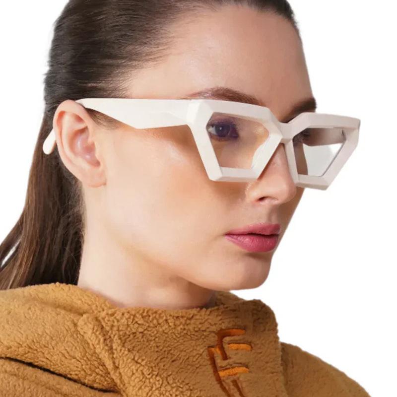 Women's Glasses, Thick-framed Polygonal Glasses, Fashion Glasses