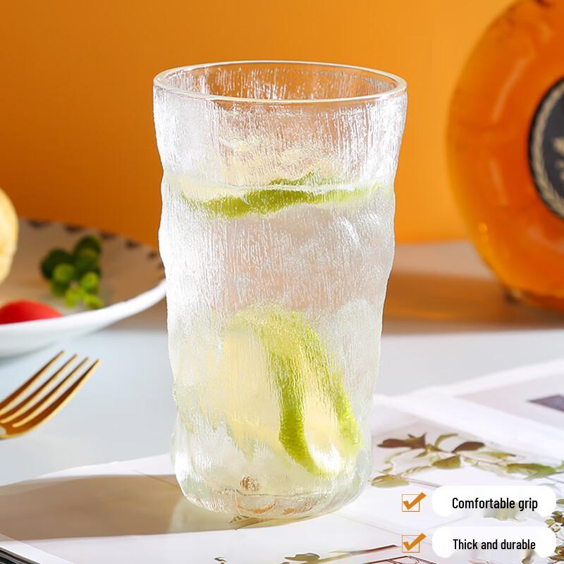 Zestaw szklanych kubków Zhaoran z wzorem lodowca